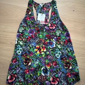 NWT Joie silk floral print tank blouse size small